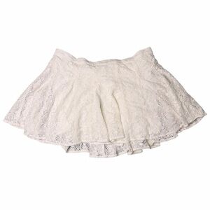 Abercrombie & Fitch Cream Lace Skater Skirt